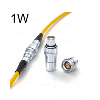 Connecteur étanche IP68 pour robot sous-marin, série 1W, 2-16 broches, prise FVG 600 mètres, prise fixe HVG