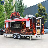 Remorque alimentaire commerciale de 5 mètres carrés, cuisine mobile, tacos, chips, bonbons, camion de restauration, remorque de traiteur