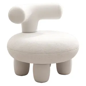Удобный и расслабляющийся полностью сидячий стул с деревянным основанием на трех ножках, подушка для дивана, элегантная домашняя посуда, Маленький Стул