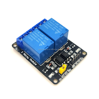 Modul relai 2 saluran baru stok modul relai papan ekspansi relai perlindungan Optocoupler 5V 12V modul relai papan ekspansi