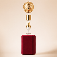 Flacon de parfum en verre floqué carré de luxe personnalisé OEM, 30 ml, 50 ml, 100 ml, flacon de parfum floqué avec boîte