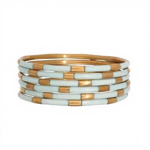 Brazaletes de Latón con Baño de Oro y Resina Hechos a Mano, Joyería de Moda para Bodas, Brazaletes de Diseño Premium para Mujer, Venta al Por Mayor - Product Image 1