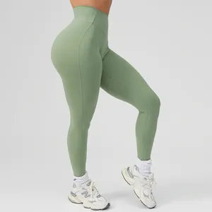 2024 Top Selling Gym Yoga Leggings For Women V Shapet Tight Legging High Waist Butt Lift Workout Running Yoga Pants Leggings