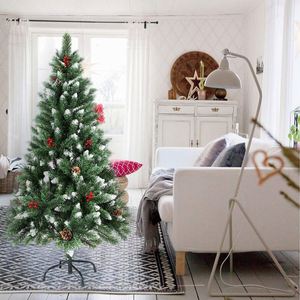 Decoraciones Navideñas, Árbol de Navidad de 3/4/5/6/7 pies, Árbol de Navidad con Piñas y Bayas Rojas - Product Image 2