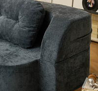 Canapé-lit pliable en tissu pour petits espaces, fauteuil convertible 2-en-1 pour le sommeil quotidien, canapé de salon compact