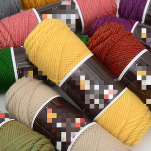 En gros 80% <span class=keywords><strong>laine</strong></span> 20% polyester <span class=keywords><strong>anti</strong></span>-pilule fibre 100g balles normales fantaisie fil pour tricot à la main - Product Image 3