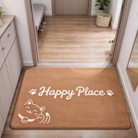 Tapis tufté personnalisé OEM avec motif graphique, tapis en peluche mignon pour chat, tapis de sol personnalisé avec texte et motif, vente en gros