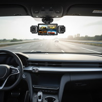Mini caméra de tableau de bord WIFI 4 canaux 1080P 360° avec vision nocturne infrarouge, 4 objectifs, DVR de voiture, surveillance tout autour, capteur G, dashcam