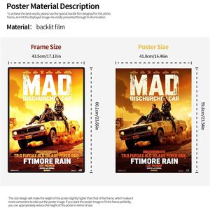 A2 LED backlit poster frame lightbox wall-mounted acrylic Halloween decoration display <b>sign</b> shop wall decoration billboard - Product Image 2
