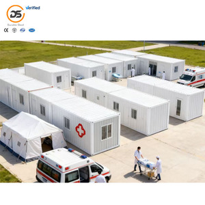 Casas de contenedores de paquete plano de clínicas móviles de hospitales modulares prefabricados de diseño contemporáneo Material de panel sándwich de acero - Product Image 6