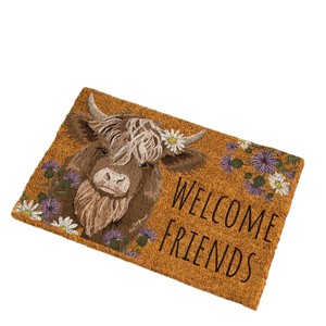 Tapis de bienvenue Cangming en imitation fibre de coco, tapis de porte d'entrée lavable, antidérapant, pour intérieur et extérieur - Product Image 4