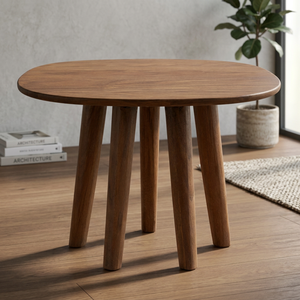 Scandinavian Modern <b>Square</b> Solid Teak Dining <b>Table</b> with Six Tapered Hexagonal Legs Eco-Friendly & Durable - Product Image 4
