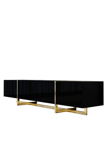 Sang Trọng Màu Trắng Màu Đen Hiện Đại Đồ Nội Thất Nhà Phòng Khách Đồ Nội Thất Bằng Thép Không Gỉ <span class=keywords><strong>Tv</strong></span> Bảng Đứng Đơn Vị Tủ Với Ngăn Kéo - Product Image 4