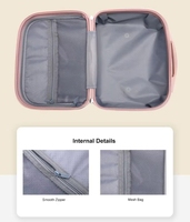 Mini Valise Trolley de Voyage pour Maquillage, Boîte de Rangement Rigide à Fermeture Éclair pour Cosmétiques, Sac et Étui Portable pour Femmes - Vente Chaude