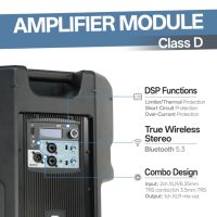 Accuracy Pro Audio AC12PRO Altavoz Activo Profesional de 12 Pulgadas con DSP para Cualquier Configuración FOH de Frecuencia Completa