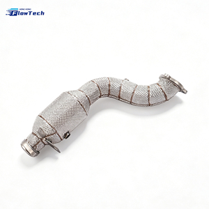 Kit de collecteur d'échappement Flow Tech en acier inoxydable 304 pour Mercedes C200 W204 M271 1.8T, haute performance, Euro 5, 200 cellules, 1,5 mm - Product Image 4