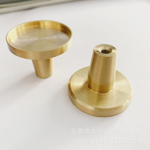 Brass Drawer Handle Round 32x25mm European Style Durable Furniture <b>Knob</b> - Product Image 3