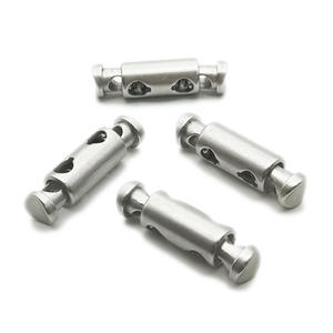 जस्ता मिश्र धातु वसंत 2 छेद धातु कॉर्ड स्टॉपर ड्रॉस्ट्रिंग कॉर्ड लॉक - Product Image 1