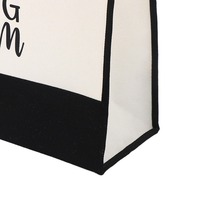Lamyba Geschenktasche für die Brautmutter mit Reißverschluss und Kosmetiktasche, Schwarz-Weiß Canvas