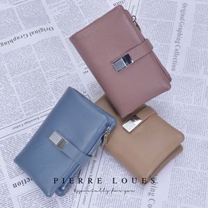 Monedero para Mujer Pierre Loues de 6 Pulgadas con Múltiples Ranuras para Tarjetas, Color Sólido, con Cierre de Letra, para Uso Diario - Product Image 3