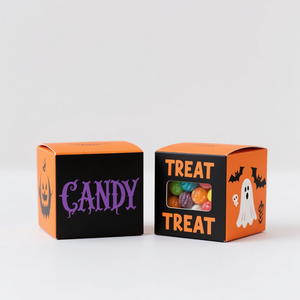 Halloween <strong>Candy</strong> Gift <strong>Boxes</strong> Small Business <strong>Subscription</strong> Shipping Packaging Carton in Halloween Color Made with Recycled Materials - Product Image 1