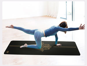 गर्म बिक्री योग चटाई थोक काला सोना प्राकृतिक रबर + पु, एंटी-स्लिप शॉकप्रूफ, कस्टम कला लोगो आयाम, बी 2 बी थोक आदेश - Product Image 6