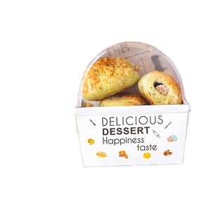 Creativo unico Design carino commestibile oleato uovo goccia francese Toast scatola di carta con coperchio ad arco per Sandwich Crepe <span class=keywords><strong>Popcorn</strong></span> - Product Image 1