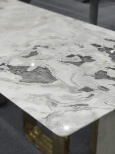 Mesa de mármol blanco personalizada, muebles de piedra natural de lujo para hogares, hoteles, diseño elegante de alta calidad para espacios de comedor - Product Image 4