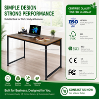 Table d'ordinateur portable industrielle en bois, poste de travail d'étude et d'écriture, mobilier de maison, bureau, table de travail, bureau d'ordinateur