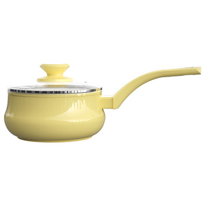 Shanzu Ceramic Milk <b>Pot</b> Non-Stick Cooker Yellow <b>Soup</b> <b>Pot</b> With Lid For Baby Food And Noodle - Product Image 2