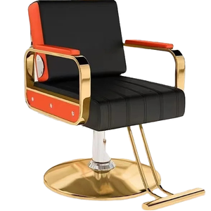 Chaise de barbier professionnelle en métal haut de gamme pour salon et barbier, réglable et pivotante, pour le coiffage et la coloration. - Product Image 1