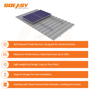 Système d'énergie solaire Soeasy avec structure en acier inoxydable pour toit en tuiles inclinées, montage pour panneaux solaires photovoltaïques résidentiels - Product Image 4