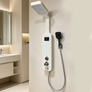Intelligent Digital Display Shower Head Set Rectangle Thermostatic With Temperature Display For Hotel And Household Use - Product Image 1