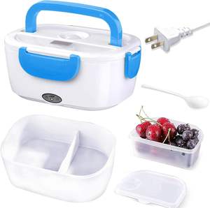 Chauffe-repas portable 110V/12V / Boîte à lunch avec récipient en plastique amovible, boîte à lunch électrique chauffante pour voiture et maison - Product Image 1