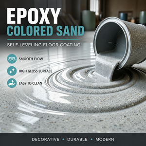 Peinture de sol autolissante en sable coloré époxy haute dureté certifiée RoHS CaiTu, texture marbre de luxe, décoration intérieure - Product Image 3
