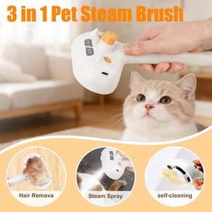 Spazzola a Vapore per Toelettatura di Animali Domestici Gatti per Rimuovere il Pelo Massaggiante e Modellante in Plastica - Product Image 4