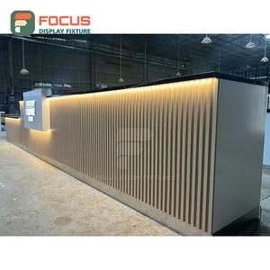 เคาน์เตอร์บริการคาเฟ่แบบตั้งอิสระ แผงกระจกนิรภัย เคาน์เตอร์หน้าร้าน เคาน์เตอร์บริการหน้าร้านค้า - Product Image 3