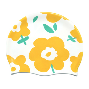 Bonnet de bain 100 % silicone avec logo personnalisé, option silicone épais 60g, pour adultes, compétition, ensemble avec lunettes de natation, écologique et durable - Product Image 1