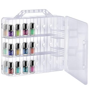 Organizador de Esmaltes de Uñas con 48 Compartimentos, Estuche de Almacenamiento Transparente para Gel UV, Portátil, de Doble Cara, con Asa - Product Image 6