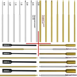 Punte per Cacciavite Esagonali e a Sfera Professionali DIY OEM con Finitura in Titanio HSS/S2 per Modelli RC - Product Image 1