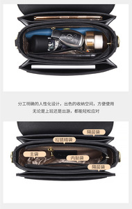 กระเป๋าถือหนัง PU ดีไซน์หรูหรา แฟชั่นสำหรับผู้หญิง สะพายไหล่ สะพายข้าง กระเป๋าสะพายลำลอง กระเป๋าโท้ทเรียบง่ายสำหรับผู้หญิง - Product Image 3