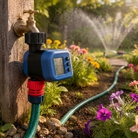 Programmateur d'arrosage de jardin programmable 1-999 minutes, monté sur robinet, avec affichage du temps de fonctionnement et de l'état de la batterie, contrôleur d'irrigation pour pelouse et jardin
