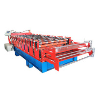 Machine de formage de tuiles de toiture à double couche à économie d'énergie, machine à tôles de toiture, machine de fabrication de tuiles pour la construction d'entrepôts