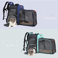 Sac à dos de transport pour animaux de compagnie, sac en maille respirante pour chats et chiens, sac Portable extensible et pliable pour randonnée et voyage en plein air, KH