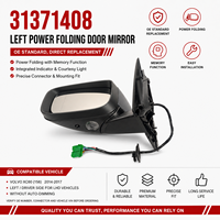 Conjunto de Espejo Retrovisor Izquierdo Eléctrico Plegable de Alta Calidad 31371408 con Memoria para Volvo XC60 2014 2015 2016 2017