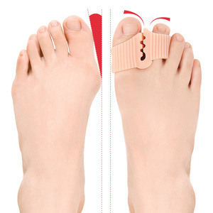 Confortable Gel Matériel Double-Trou Fil Séparateur D'orteils Pantoufles Chevrons Clip Pied Pad <span class=keywords><strong>Valgus</strong></span> Pouce Chevauchement Fit Bunion Toe - Product Image 2
