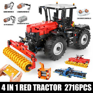 Mould <span class=keywords><strong>King</strong></span> 17019 17020 Série de camions d'ingénierie 4 en 1, tracteur télécommandé par application, camion RC, blocs de construction en plastique, jouets - Product Image 1