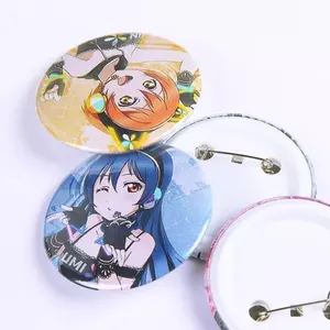 Manufacturers Supplier Custom OEM Anime Round Tin Badge