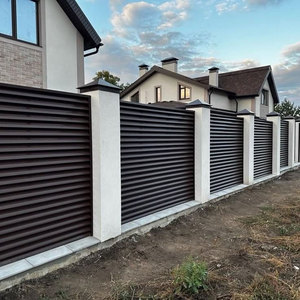 Pannelli per Recinzione Esterna Ventilata a Privacy Totale, Recinzione Orizzontale in Doghe di Alluminio, Rivestimento Nero in Polvere, Ecologica e Resistente al Calore - Product Image 4