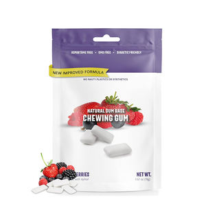 OEM ODM Chicle naturale Base gomma da masticare senza zucchero con gomma biodegradabile xilitolo per l'alito fresco sapore di bacca mista masticazione gommosa - Product Image 1